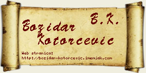 Božidar Kotorčević vizit kartica
